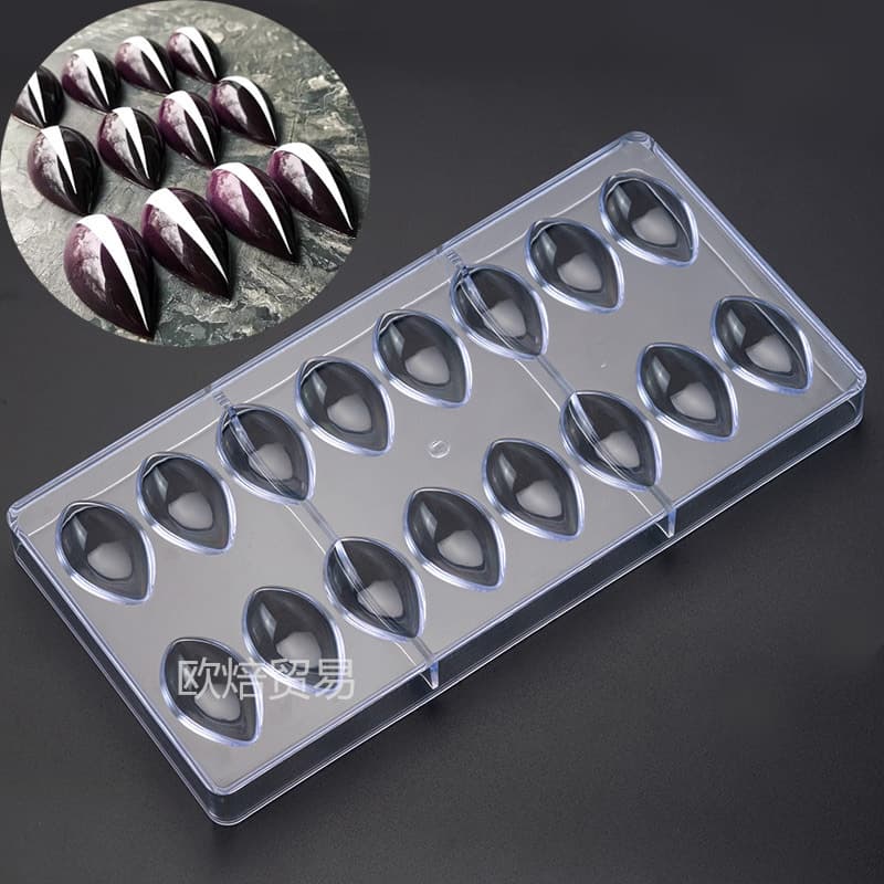 16-Cavity Creative Star Chocolate Mold, Water Drop Chocolate Mold, Lotus Chocolate Mold, Baking Mold