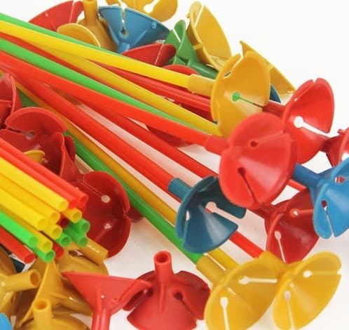 32cm plastic balloon support Rod latex balloon long Support Rod color Balloon Cup stick decoration accessories