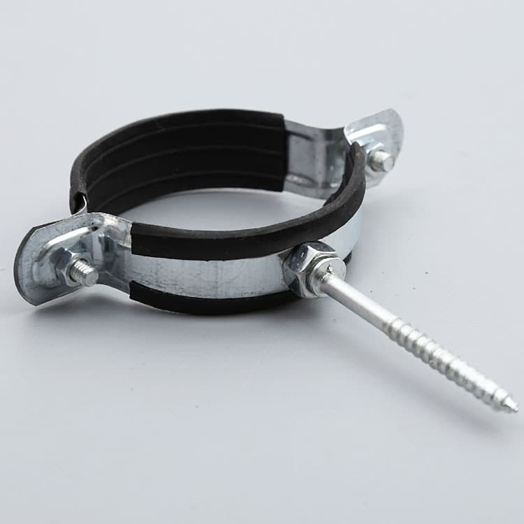 PPR Metal Pipe Clamp Thickened Clamp Black Plastic Coated Pipe Clamp Pipe Clip Drain Pipe Fittings Hanger