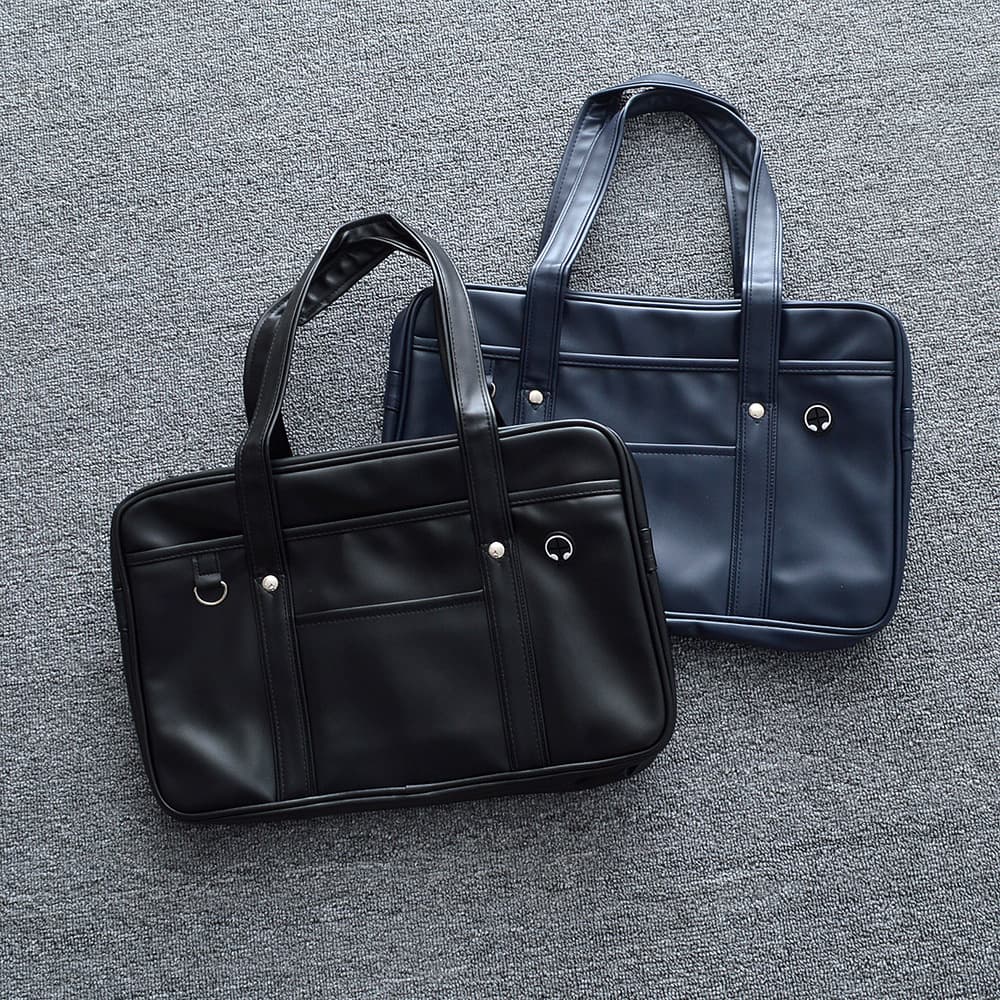New Japanese Style PU Student Backpack JK Uniform Shoulder Bag Handbag Academic Style Commuter Bag