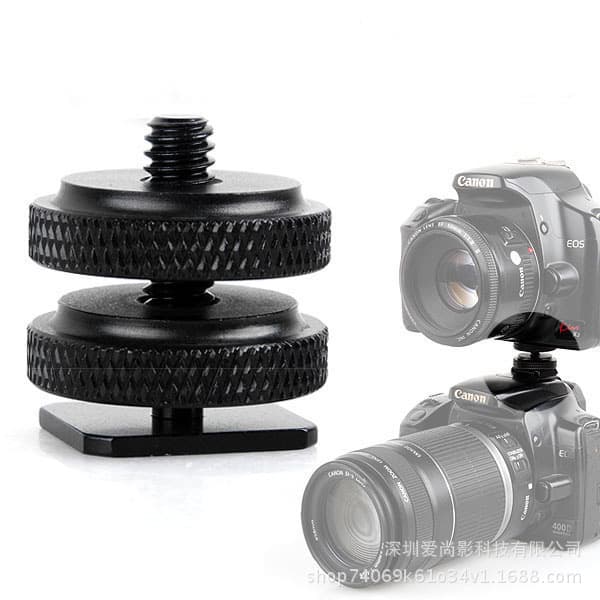 1/4-20 long rod screw, camera double-layer screw, hot shoe connection screw, photography equipment accessories