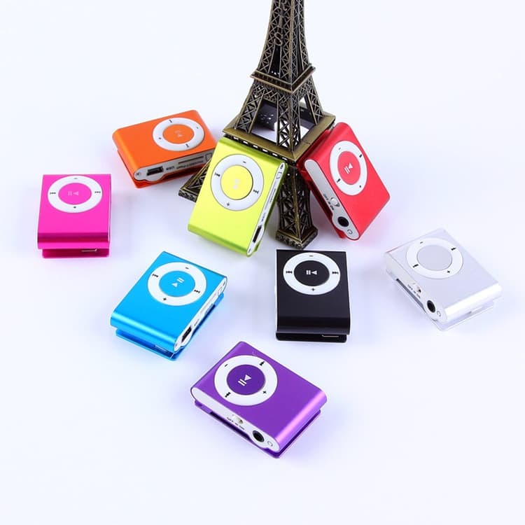 Metal Card Clip Sport MP3 Player No Screen Button Style Gift MP3 Player Logo Customizable Digital Computer/MP3/MP3