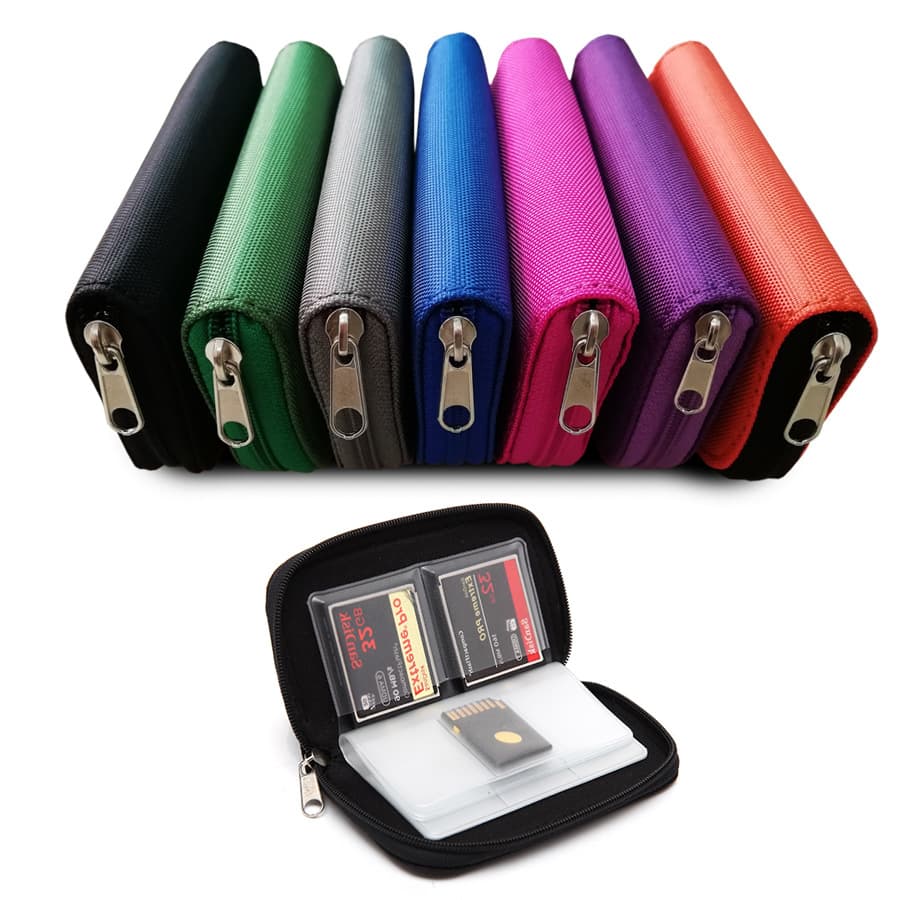 Women's Leather Wallet Card Holder Zipper Closure Multiple Card Slots Available In Red Black