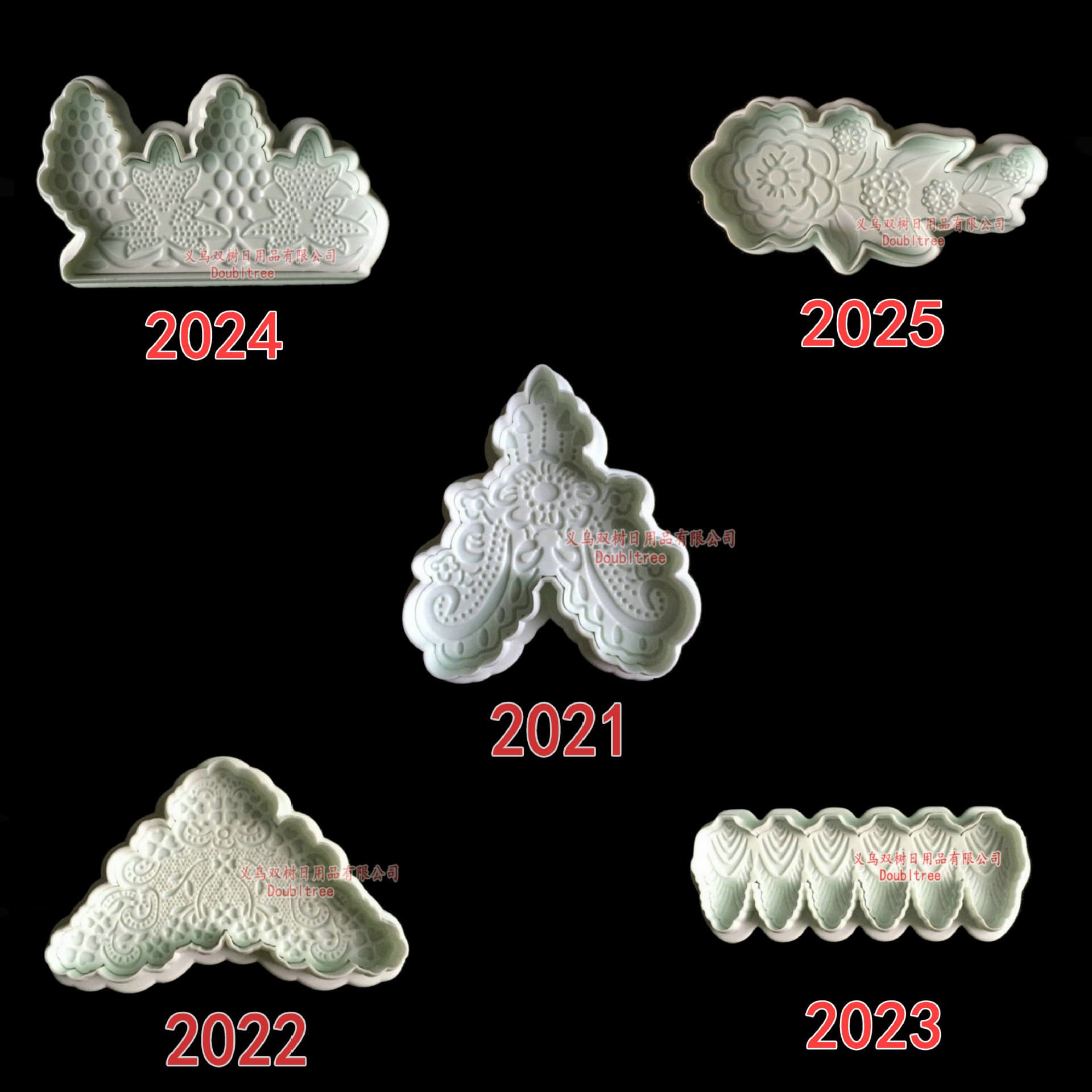 DIY Cake Mold 1pc Fondant Cake Spring Pattern Stamping Cutter Mold 5 Styles Available Cookie Cutter OPP Bag Packaging