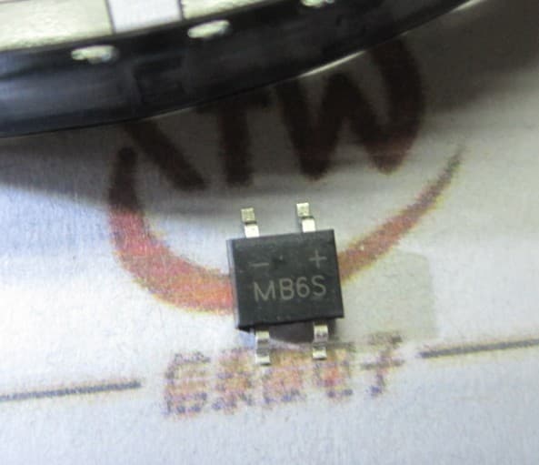 SMD MB6S MB-6S Bridge Stack Rectifier Bridge Rectifier 600V/0.5A SOP-4