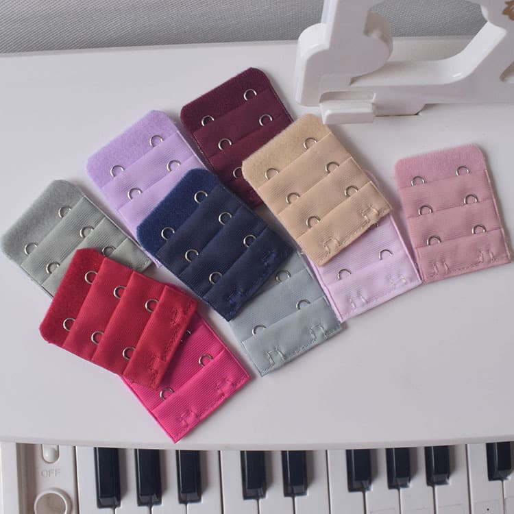 Stainless steel extended buckle, three rows of two hooks, large double hook bra extension buckle, 3.8mm, large double row hooks, factory wholesale.