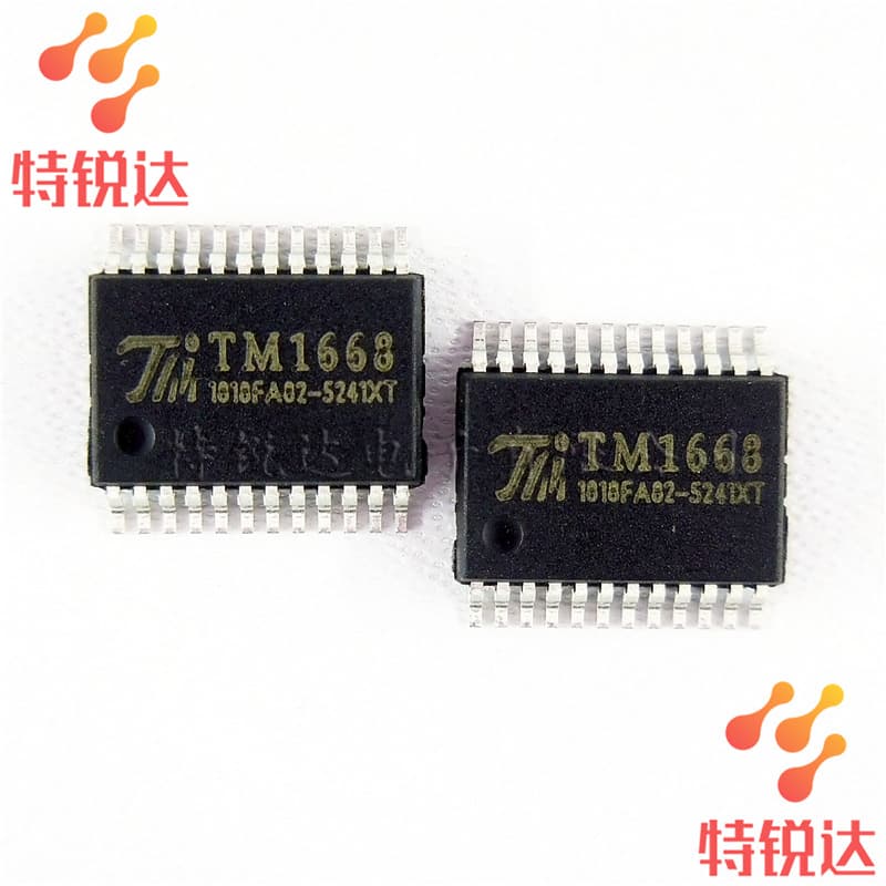 TM1668 SSOP-24 TM/Skyworth LED Digital Tube Driver Control Chip, Original Fine-pitch TM1668