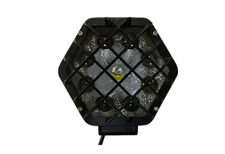 Hexagonal with Protective Grille 27W Work Light, Off-Road Vehicle Roof Lamp
