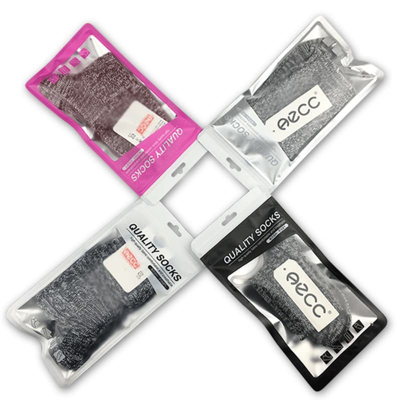 Matte Glossy Socks Packaging Self-Sealing Bags, Unisex Self-Adhesive Transparent Packaging Bags in Stock