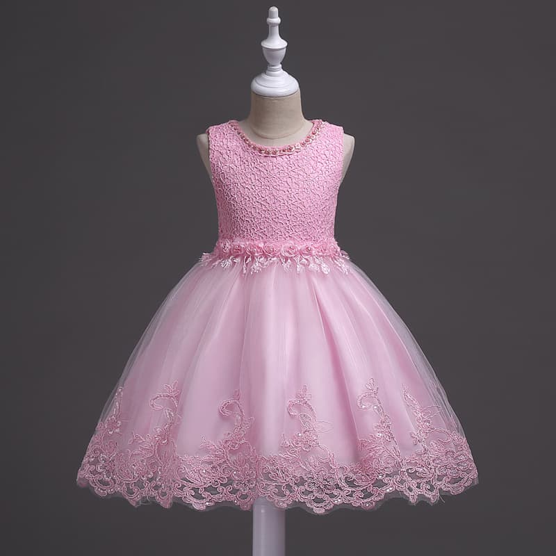 A drop-shipping plus size wedding flower girl tutu skirt for middle-aged and older children mesh skirt princess dress cute