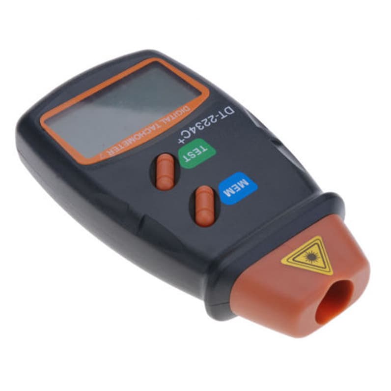 Digital Laser Tachometer Non-Contact Photoelectric Tachometer Digital Speed Meter DT2234C+