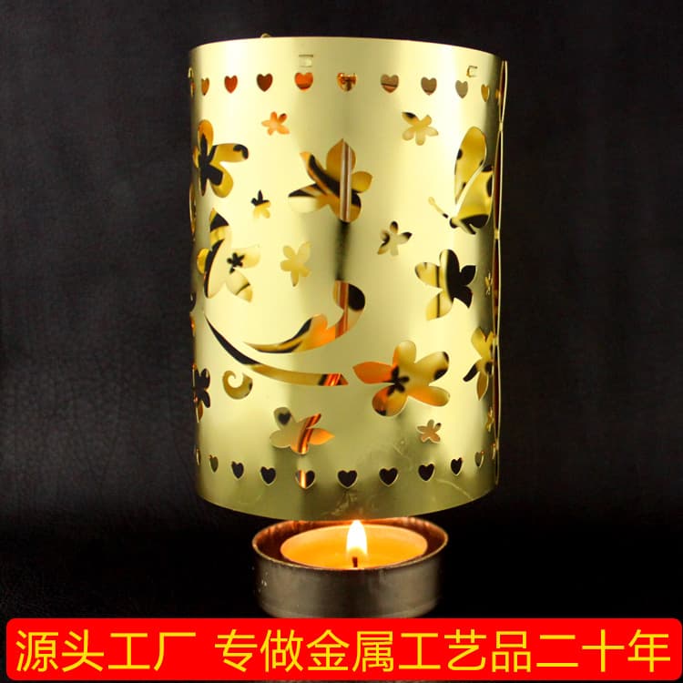 European Style Lantern Rotating Candle Holder Hollow Craft Pure Copper Material Metal Handcrafts Wholesale Lantern