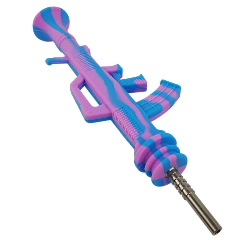 Factory direct supply of cross-border silicone AK47 titanium nails, silicone tobacco paste pipes, hookah smoking accessories