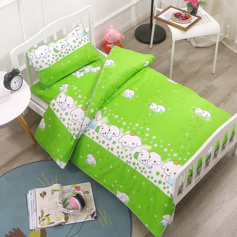 Kindergarten Quilt Set Three-Piece/Six-Piece, Nap Bedding, Cotton Cartoon Children's Set Wholesale