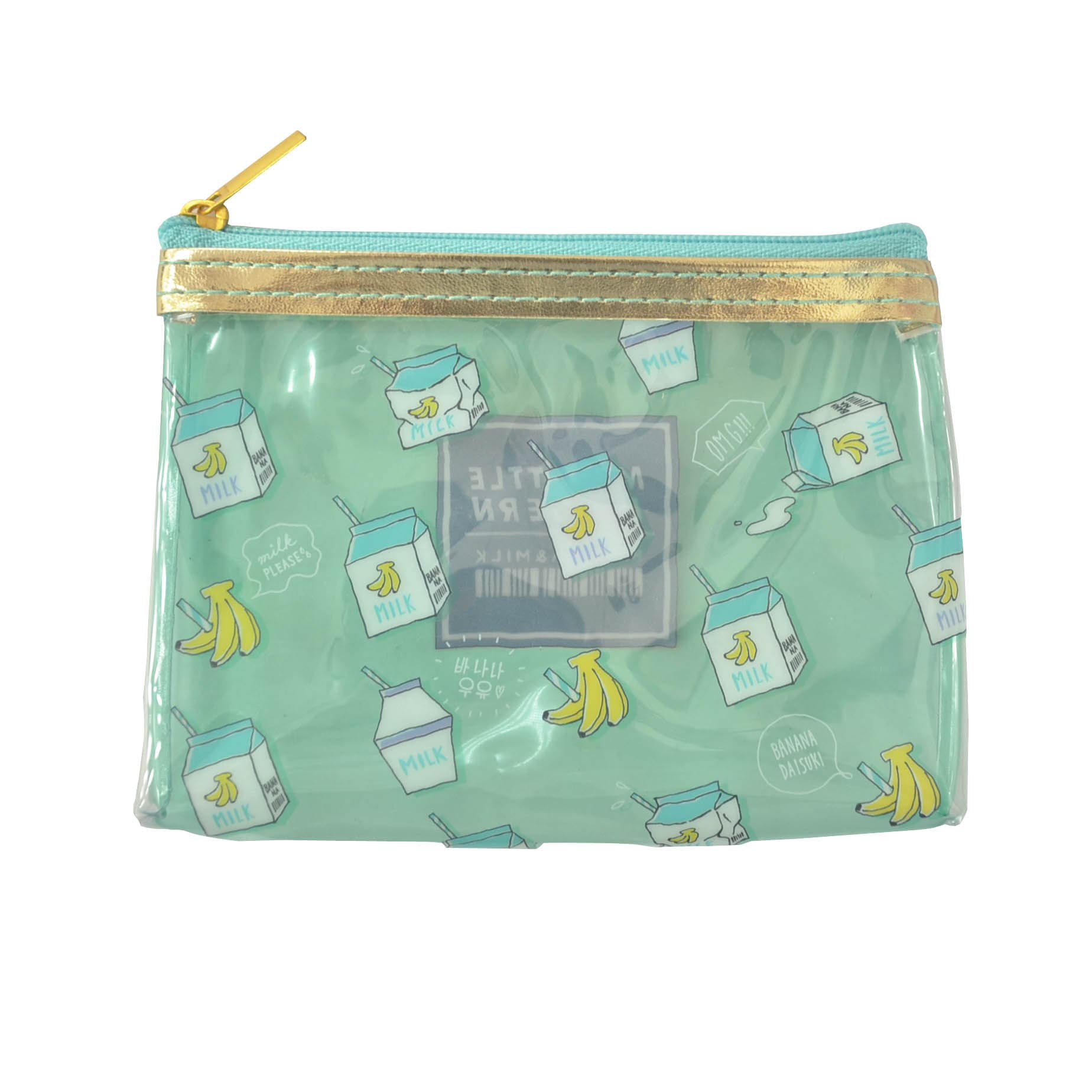 PVC Transparent Soft Pouch Cosmetic Bag Stationery Bag Storage Bag Sewn Zipper Handbag Handmade