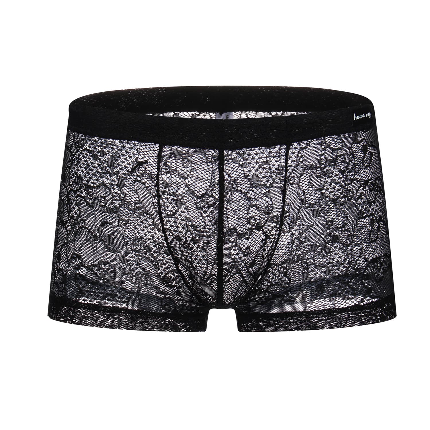 Howe ray factory direct supply foreign trade Amazon personality lace perspective sexy men's low waist boxers B113