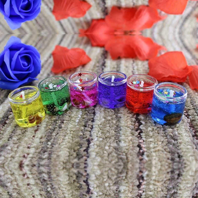 Handmade DIY Candle Kit Seafood Crystal Glass Cup Filling Jelly Candle Romantic Party Decorations Customizable Frozen Soap