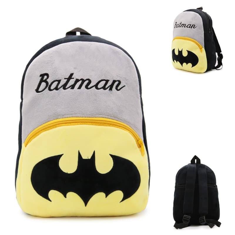 Korean-style children's Superman, Captain America, and Batman cartoon plush backpack for kindergarten, factory direct