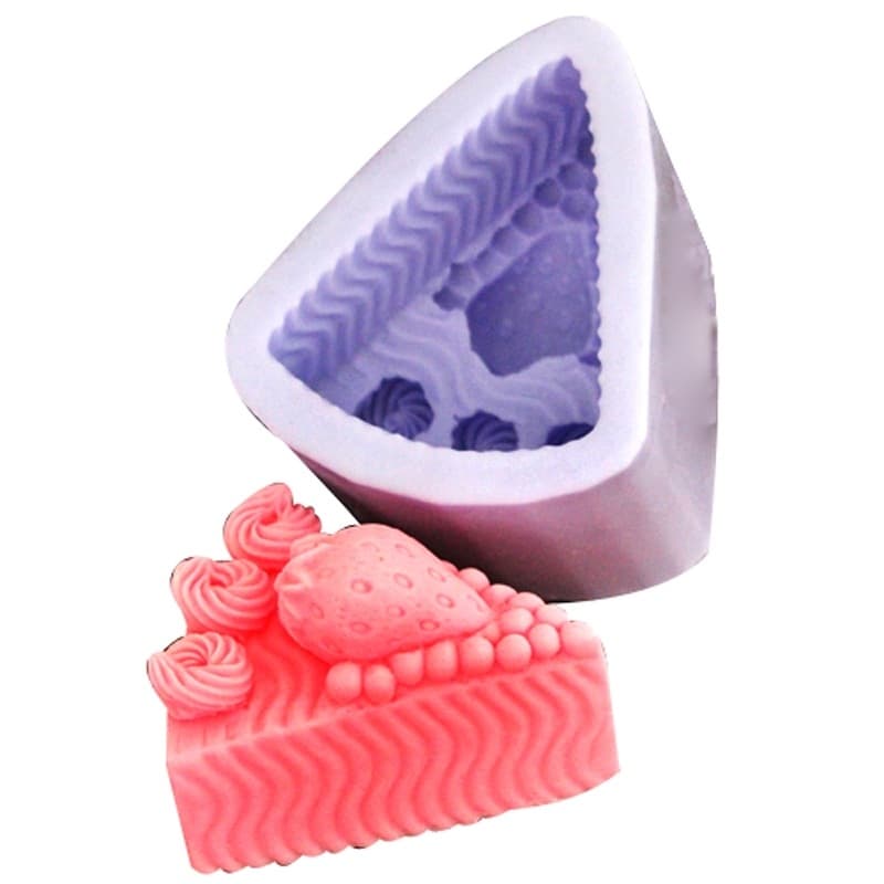 Nicole R1039 Strawberry Cake Silicone Handmade Soap Mold Silicone Chocolate Mold Soap Molds