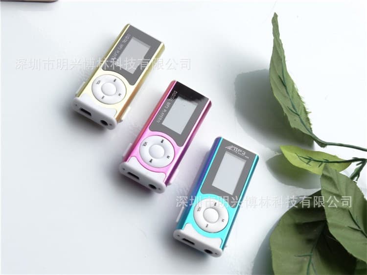 Factory Direct Screen Clip MP3 Player Sports Mini MP3 with LED Light External Speaker Classic