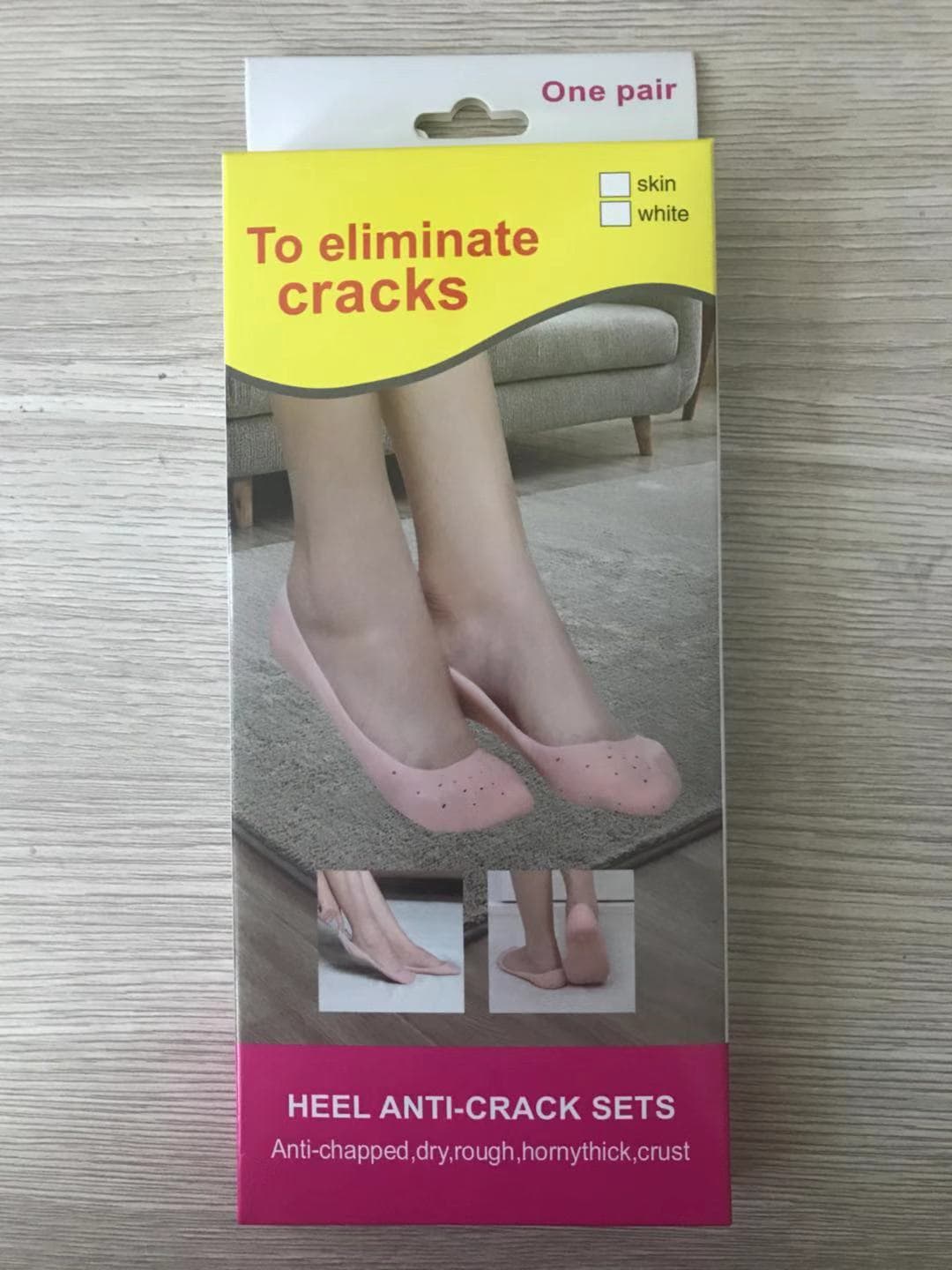 Silicone anti-crack full foot covers, heel protectors for men and women, moisturizing and hydrating low-cut boat socks, drop shipping available.