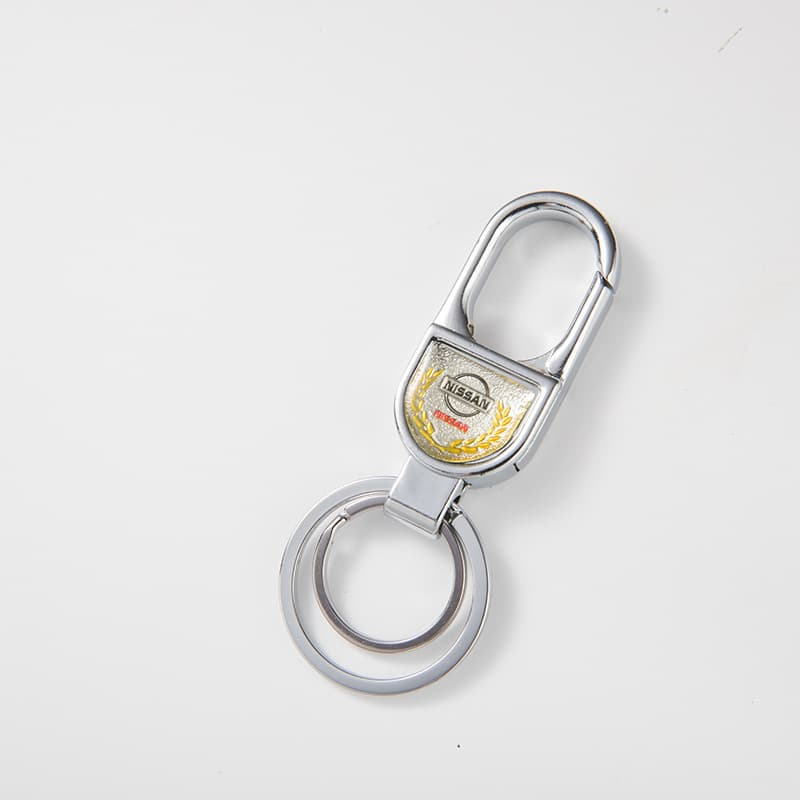 Thickened Double Ring Men's Waist Keychain, Car Logo Keychain, Five Yuan Boutique Store, Supermarket Exclusive Wholesale