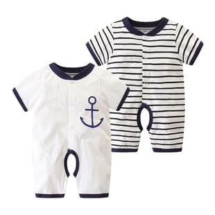 Newborn Summer Outfit 0-3 Months Baby Romper Cotton Onesie 6 Thin Short Sleeve Newborn Clothes Summer