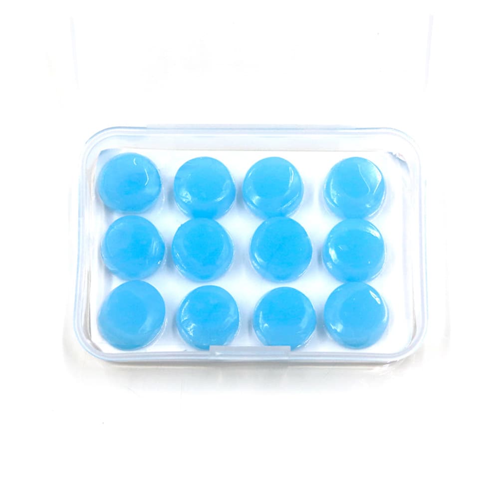 Twelve-pack student swimming bath test study ear protection sleep noise-proof earplugs silicone mud washable silicone