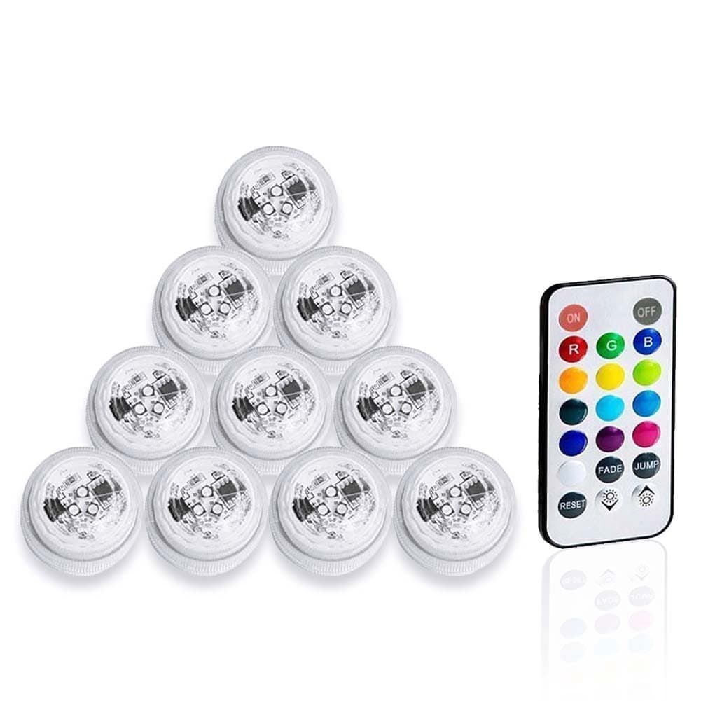 Submersible LED Light 21-Key Remote Control RGB Timer Diamond Glow Pool Light DIY Night Light Vase Light Fish Tank Light