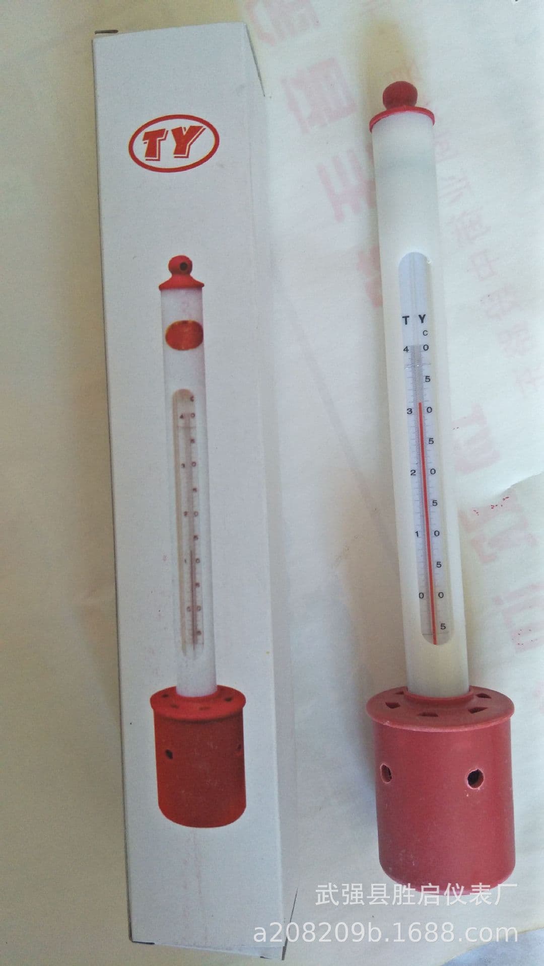 Factory Supply Surface Water Temperature Gauge Seawater Thermometer Plastic Shell Red Liquid -6 to 40 Degrees