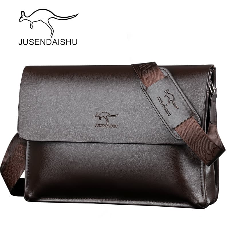 Jusen Kangaroo Men's Business Bag, Shoulder Crossbody Bag, Backpack, Briefcase, Backpack, Shoulder Bag
