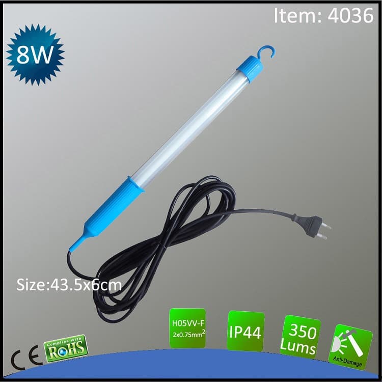 Export Europe with 5-meter cord T5 8W fluorescent tube handheld automotive work inspection light