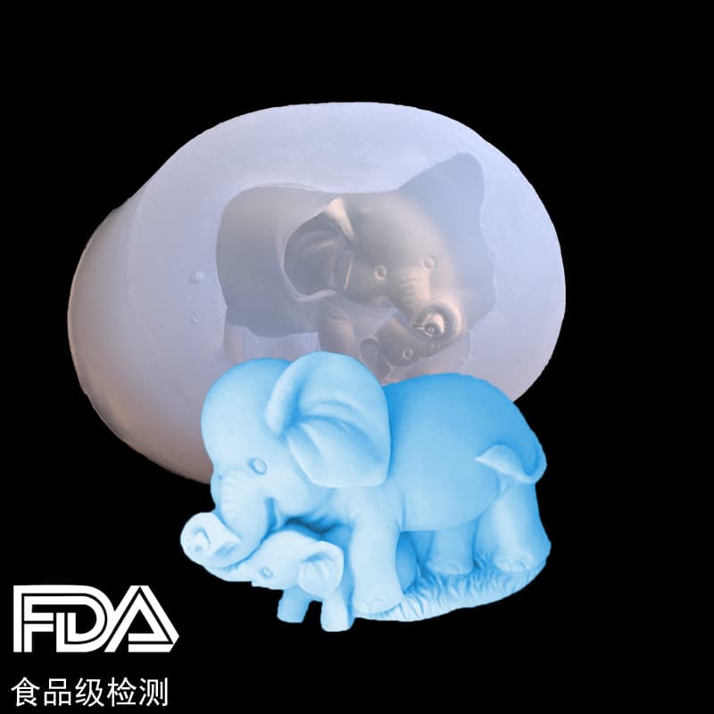 3D Elephant Calf Mousse Cake Mold Ice Cream Mold Handmade Soap Plaster Mold Factory Direct