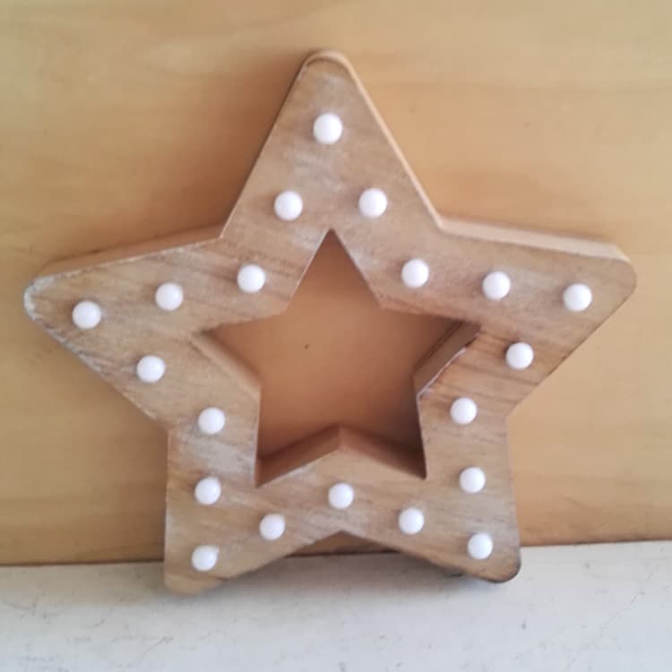 Factory Direct Sale Wooden LED Lamp for Kids Room, Five-Pointed Star Wooden LED Lamp, Wooden LED Night Light