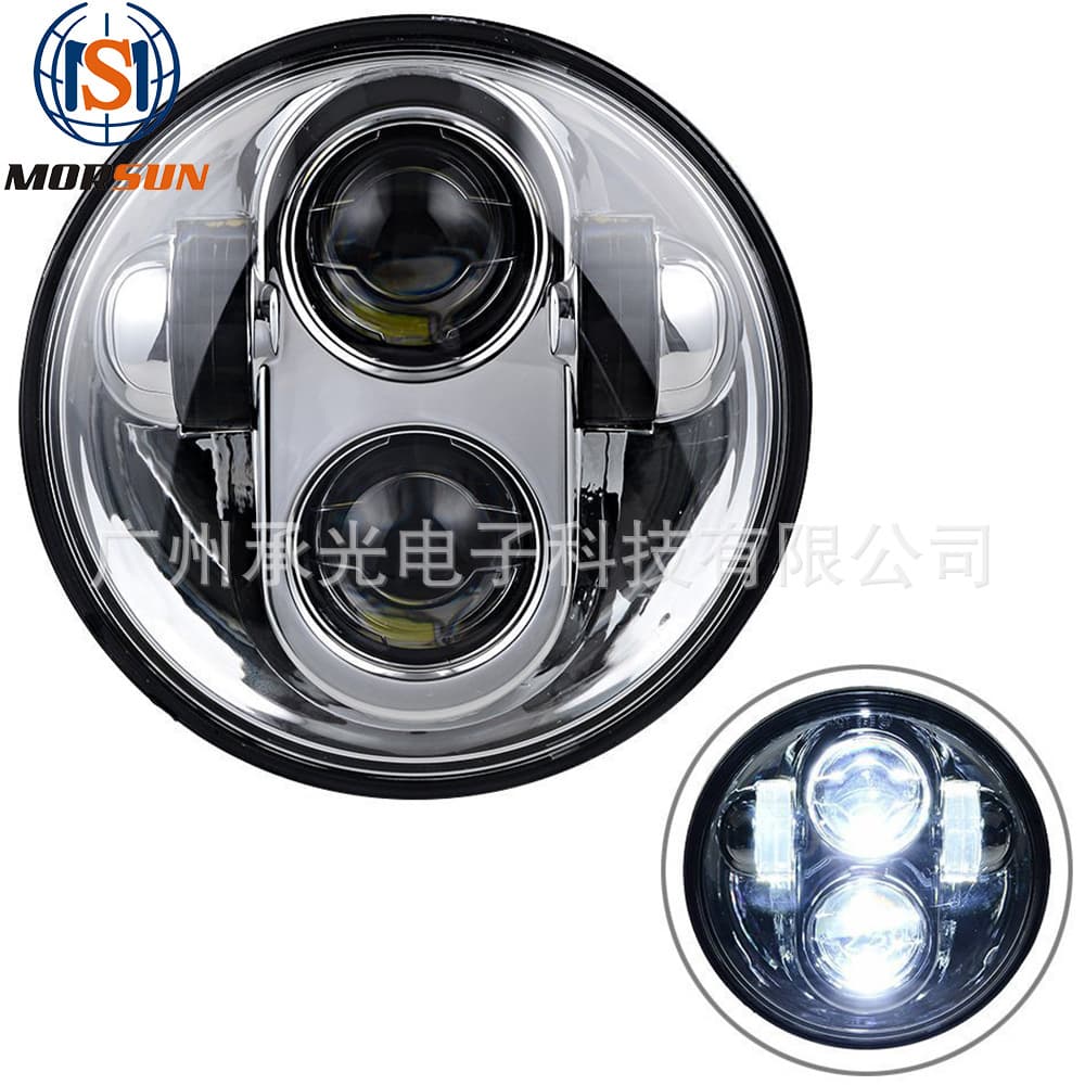 5.75-inch Harley Headlight Motorcycle LED Headlight Harley Front Light 45W High/Low Beam
