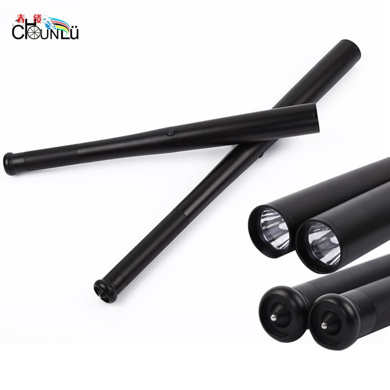 Explosion-proof Multifunctional Outdoor Strong Light Baseball Bat Flashlight Spiked Club Long-range Self-defense Flashlight Security Patrol Safety Hammer