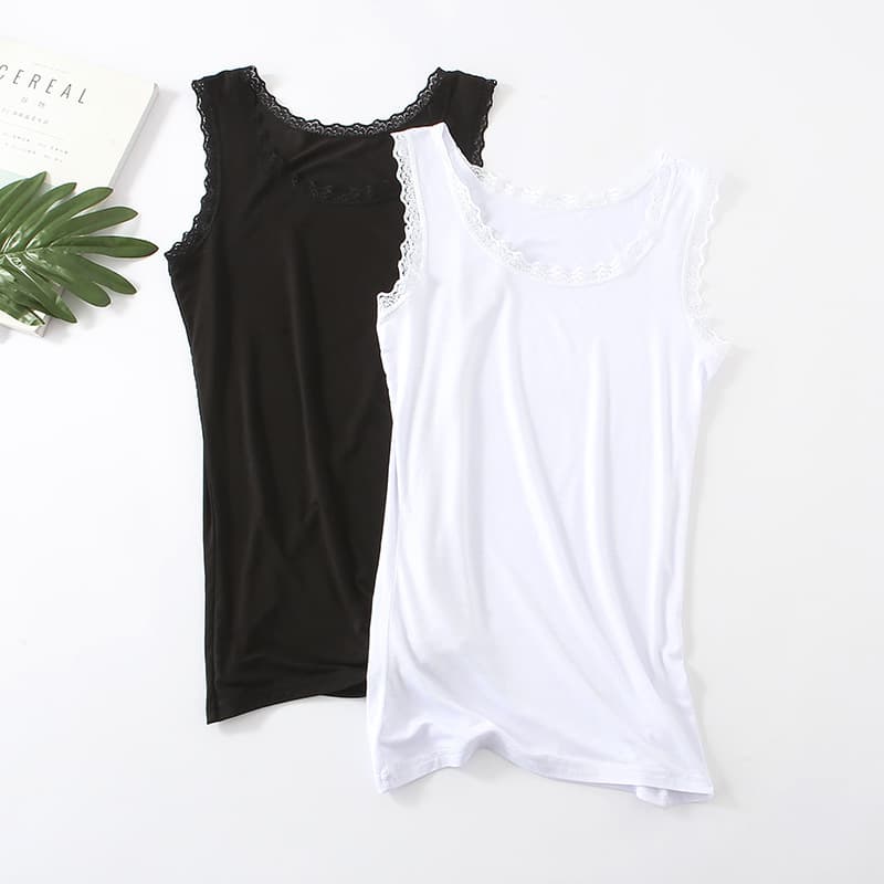 Summer New Lace Small Camisole Modal Loose Sexy All-match Sleeveless Base Shirt Women's Trendy Outer Wear