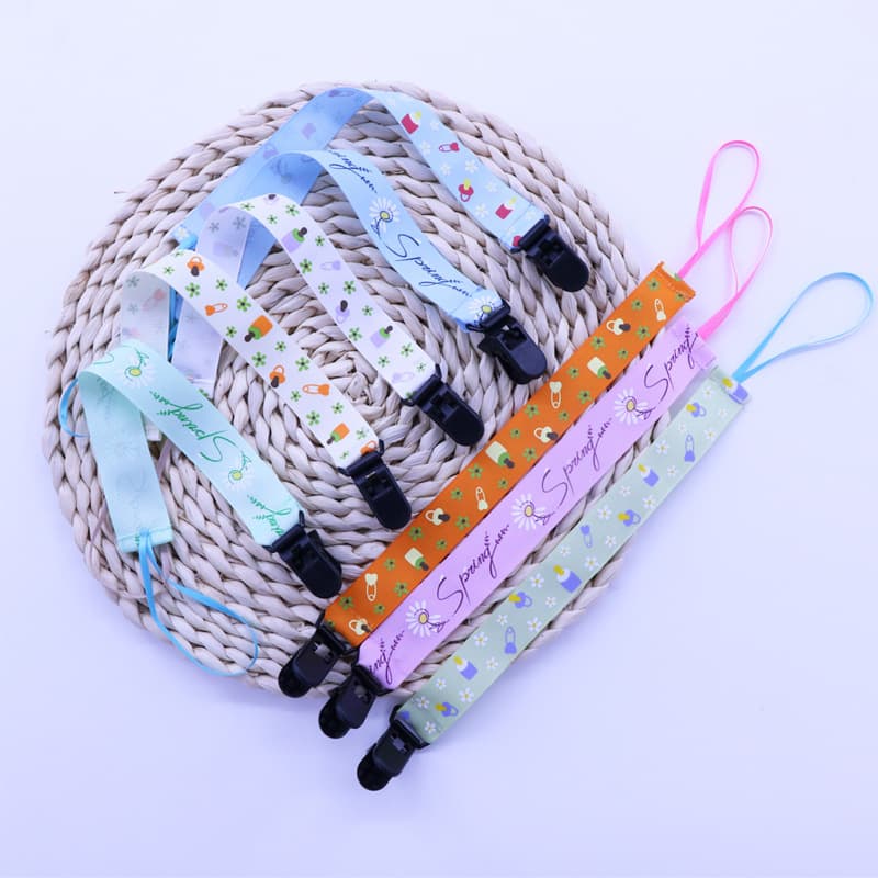 New baby pacifier chain anti-lost belt pacifier clip rope chewing cartoon anti-lost rope baby toy chain