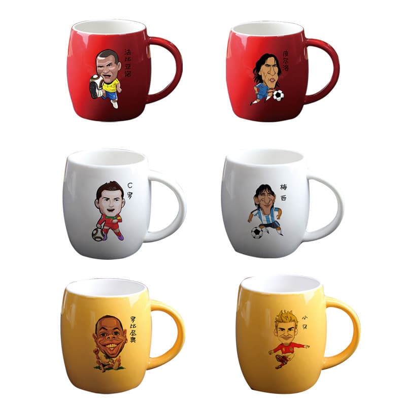 2018 FIFA World Cup Trophy Handle Ceramic Mug Beer Barrel Cup 430ML Customizable