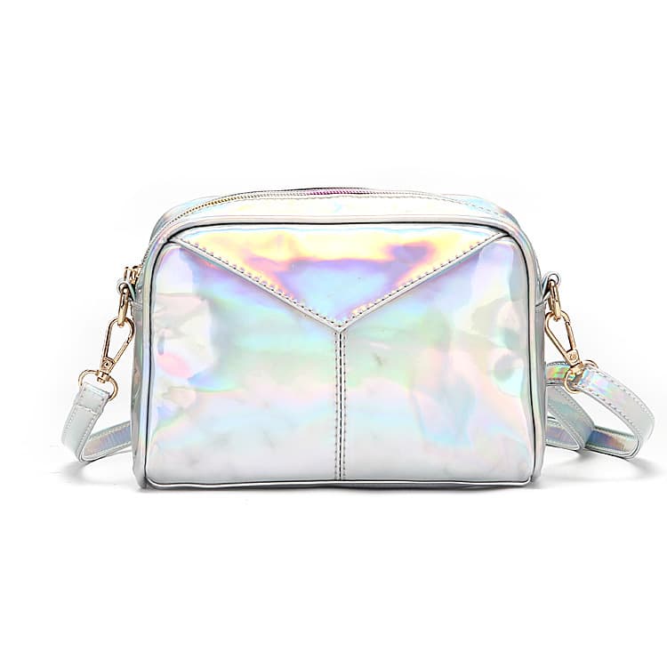 Women's Bag New Reflective Shoulder Bag, Personalized Trendy Versatile Small Square Bag, Fashionable Coin Purse and Phone Bag