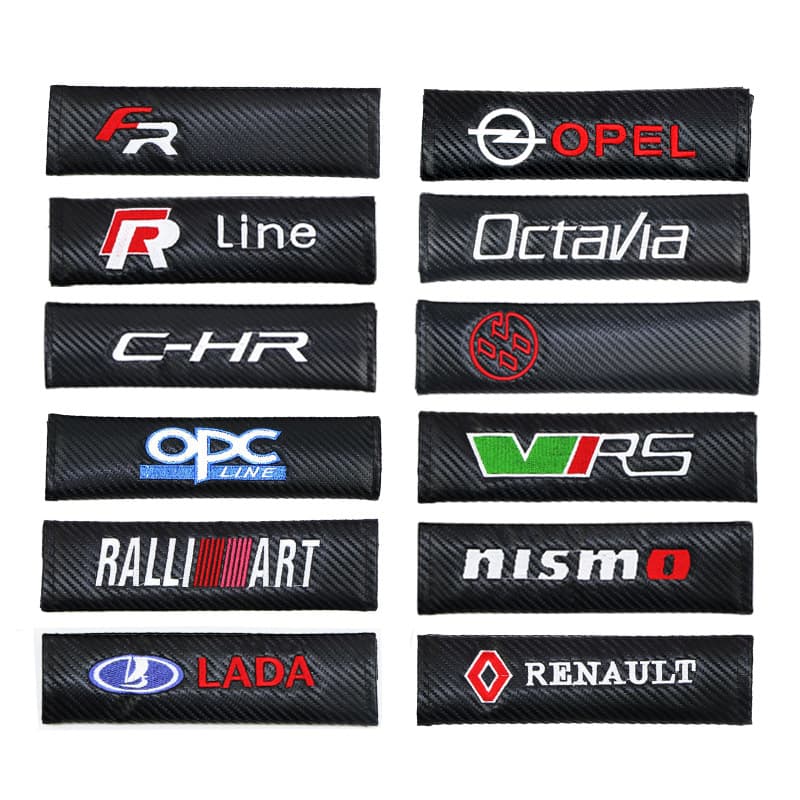Carbon Fiber Seat Belt Shoulder Pad for Octavia Renault Nismo VRS Opel Toyota 86