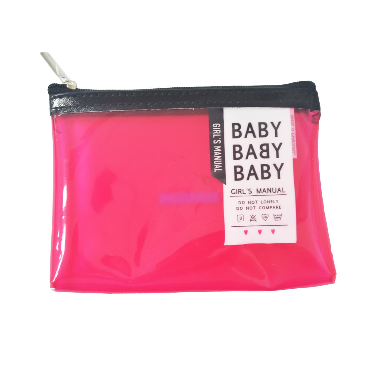 PVC Transparent Soft Bag Cosmetic Bag Stationery Bag Storage Bag Sewn Zipper Handbag Handmade
