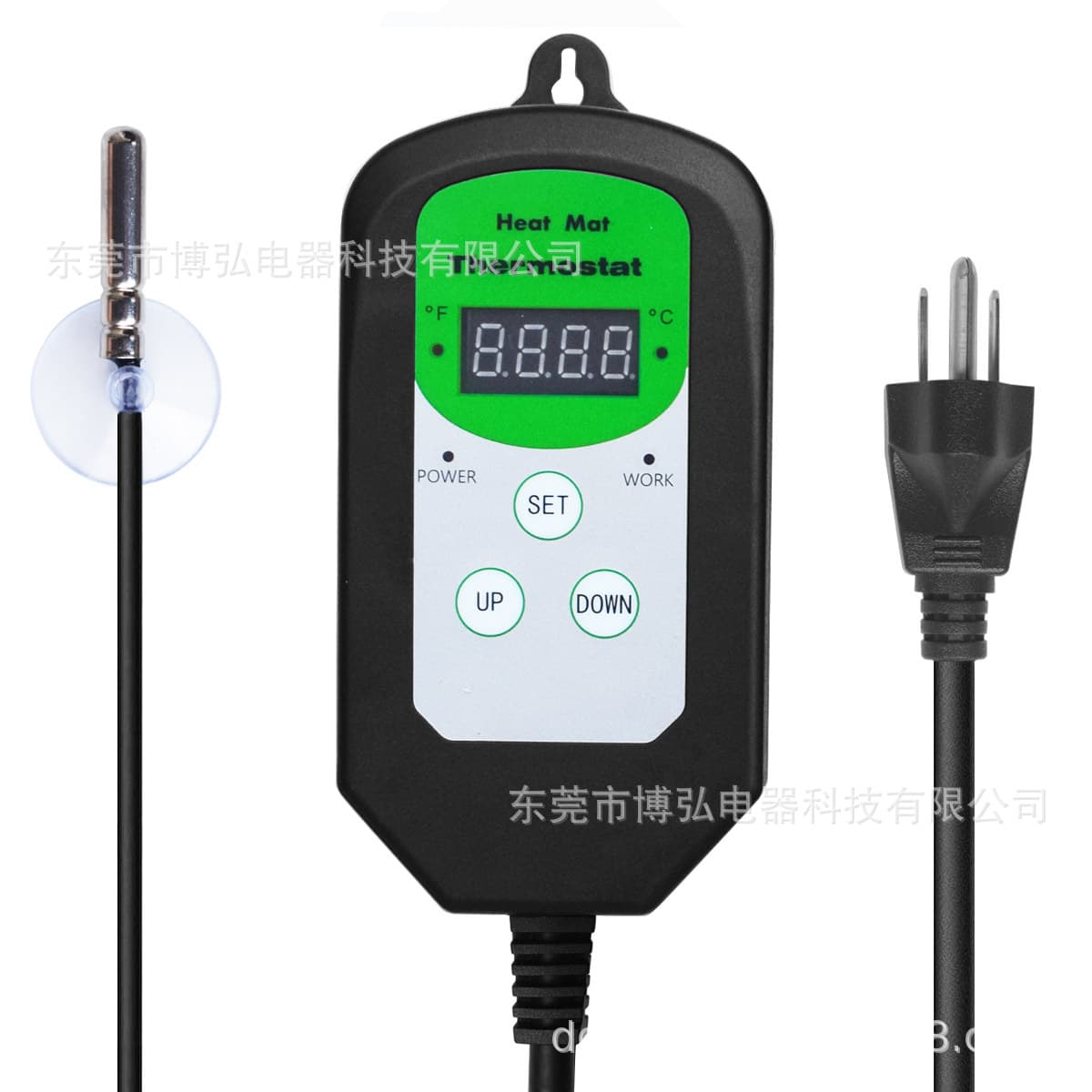 US Standard 110V Digital Temperature Control Sensor Regulator for Heat Mats, Plant and Reptile Temperature and Humidity Control Meter