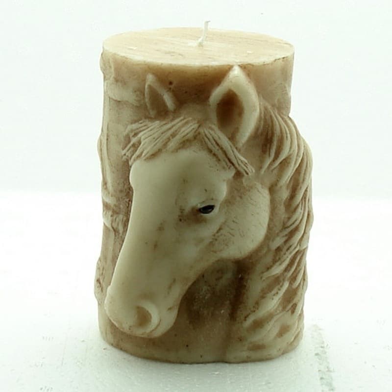 Nike Silicone Mold LZ0044 Horse 3D Cylinder Candle Mold Soap Mold Candle Mold