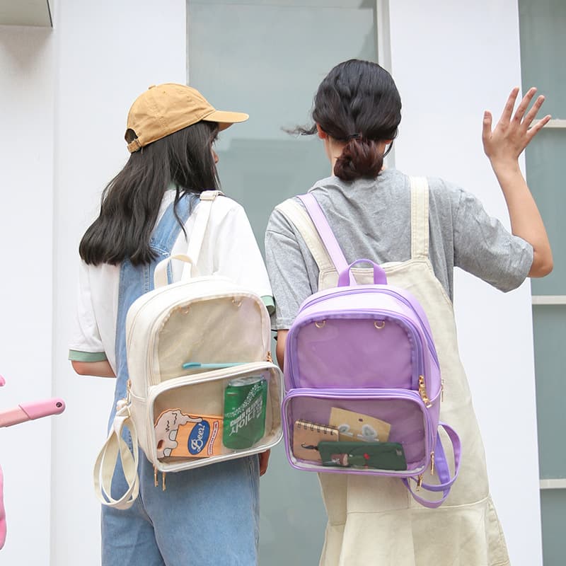 Manufacturer wholesale 2020 summer new Lin Xiaozhai same transparent backpack, Korean version cute personality backpack schoolbag