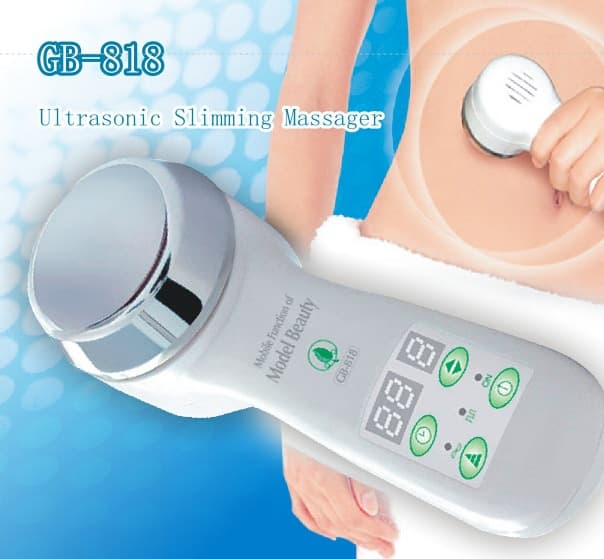 Stainless Steel Ultrasonic Fat Pushing Machine Gb818 Physiotherapy Instrument Mini Beauty Small Fat Burning Massager