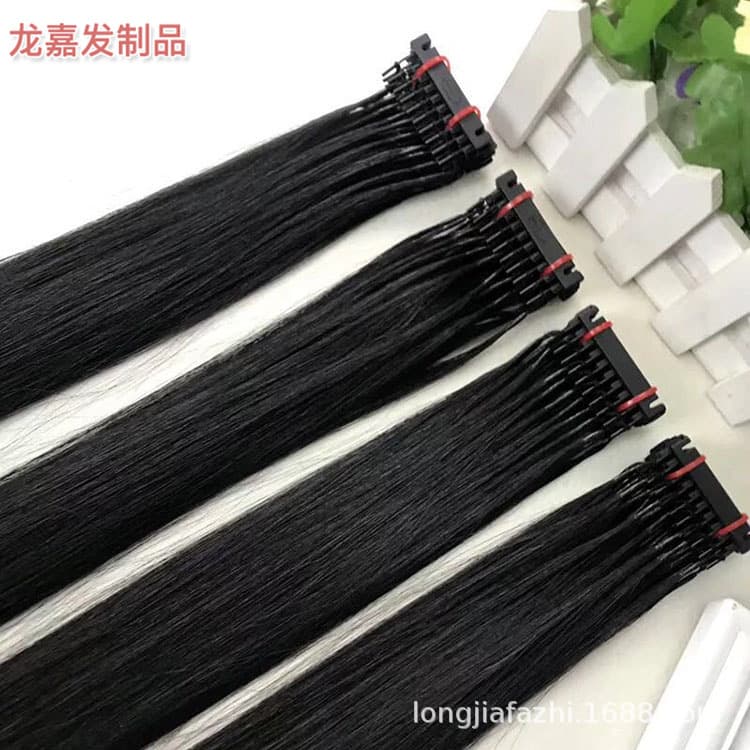 In Stock 6D Seamless Tech Hair Extensions 60cm Natural Color Real Human Hair, Suitable for Perming, Dyeing, and Hair Extensions