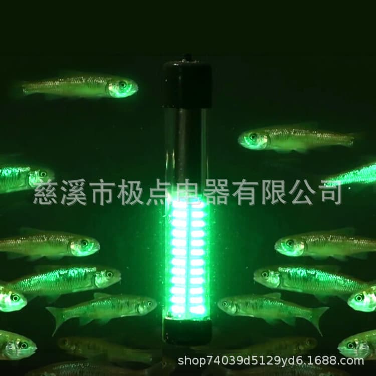 12V24V Underwater Green White Blue Yellow LED Glowing Bait Fish Attractor Fishing Gathering Lamp