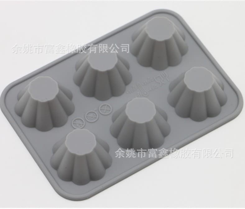 6-Piece Lace Muffin Cup Silicone Cake Mold Fda Food Grade Mini Mini 6-Piece Small Flower Cake Mold
