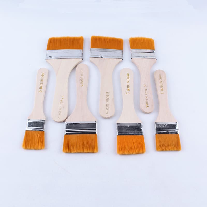 Factory Direct Sales 1-12 Nylon Oil Brush Paint Brush Wood Barbecue Brush for Cleaning Computer Keyboard